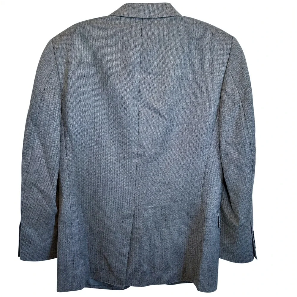 Jos‎ A Bank Blazer Mens 38R Gray Silk Camel Hair Herringbone Sport Coat Jacket